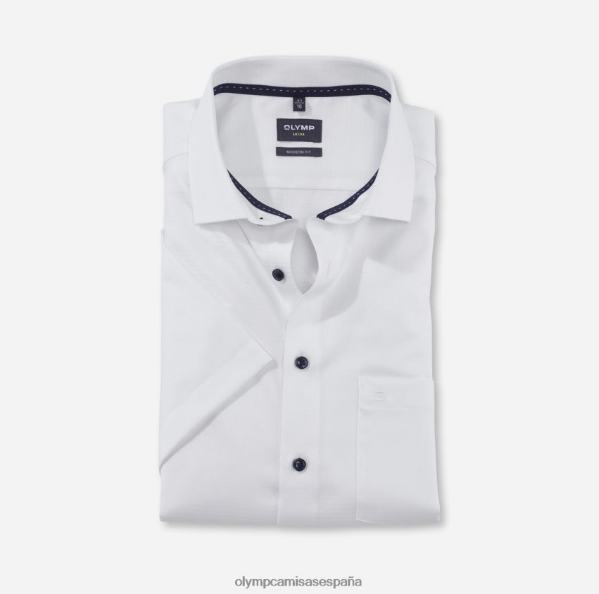 ropa OLYMP Luxor Modern Fit, camisa de negocios, Global Kent, blanco 8N2F920