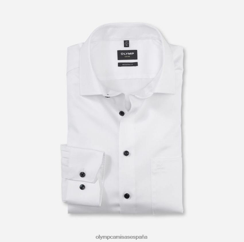 ropa OLYMP Luxor Modern Fit, camisa de negocios, Global Kent, blanco 8N2F954