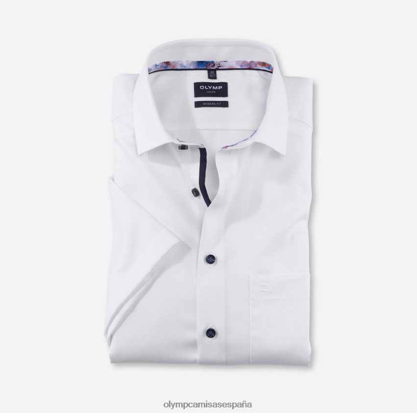ropa OLYMP Luxor Modern Fit, camisa de negocios, Global Kent, blanco 8N2F973