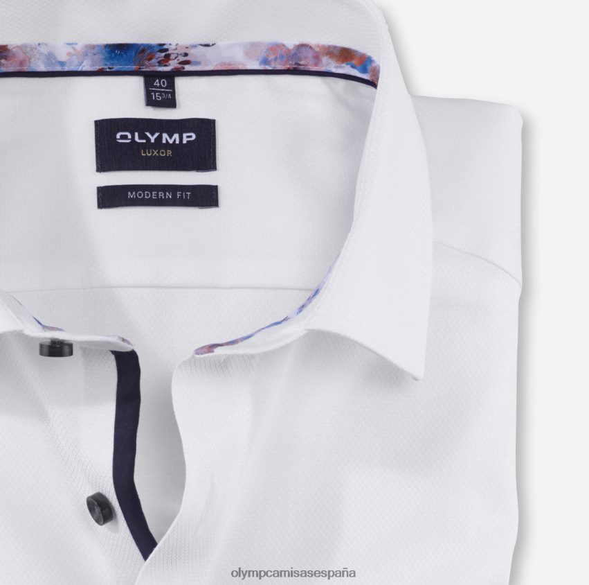 ropa OLYMP Luxor Modern Fit, camisa de negocios, Global Kent, blanco 8N2F973