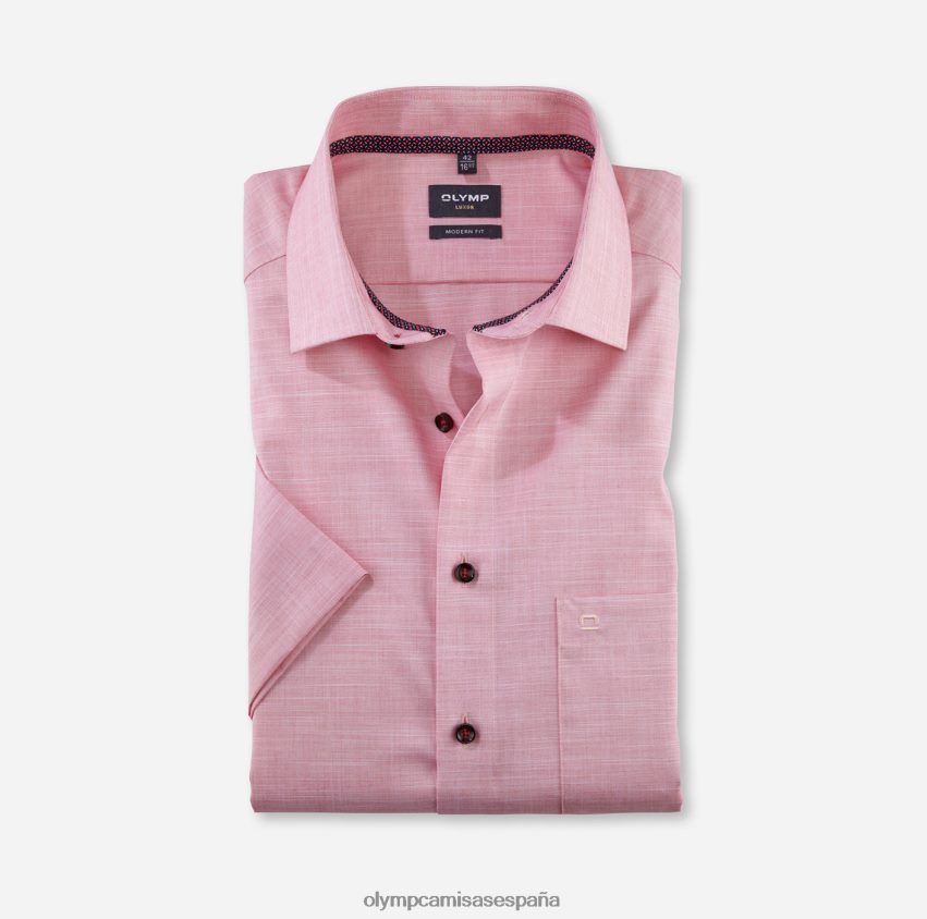 ropa OLYMP Luxor Modern Fit, camisa de negocios, Global Kent, rojo 8N2F1223