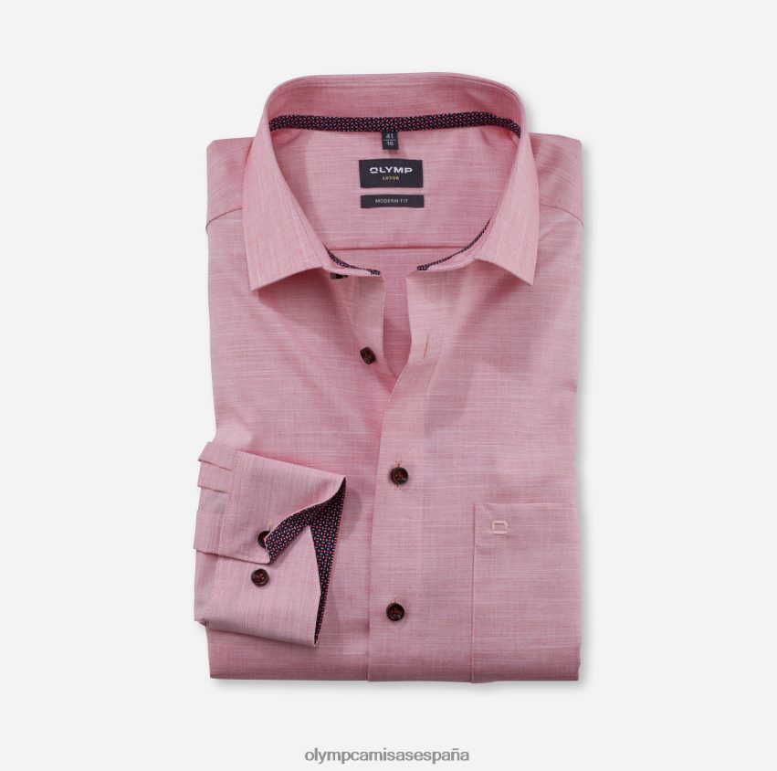 ropa OLYMP Luxor Modern Fit, camisa de negocios, Global Kent, rojo 8N2F1298