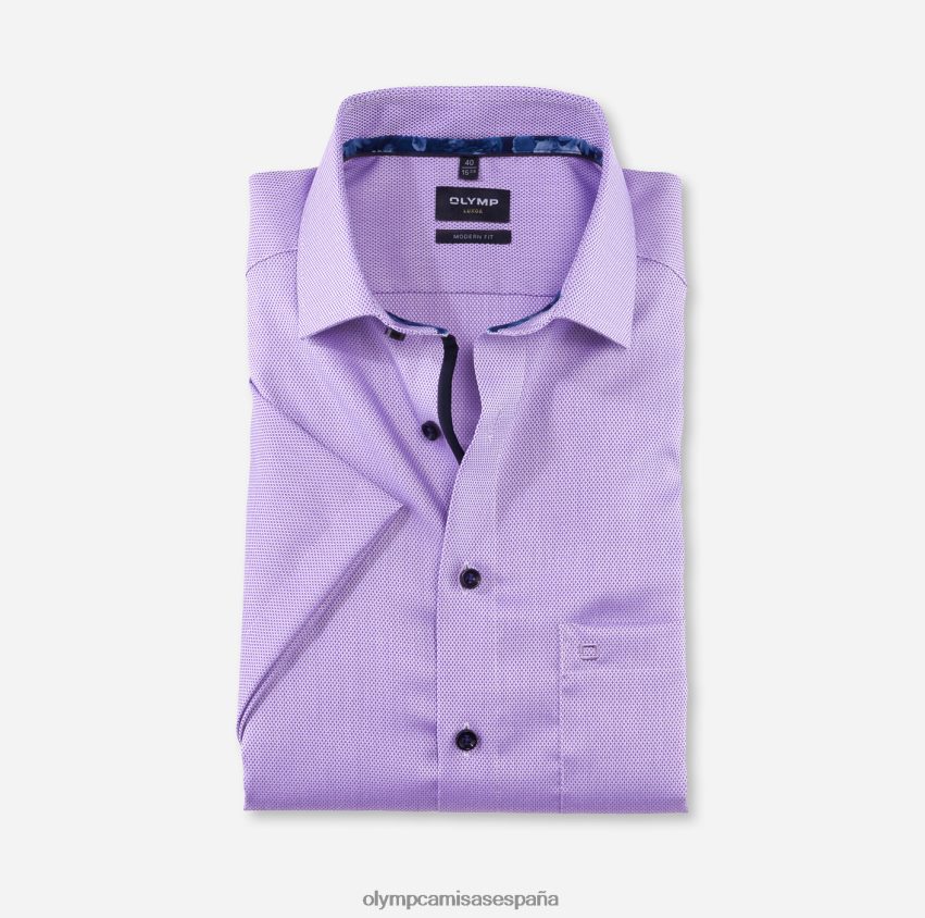 ropa OLYMP Luxor Modern Fit, camisa de negocios, Global Kent, violeta 8N2F1308