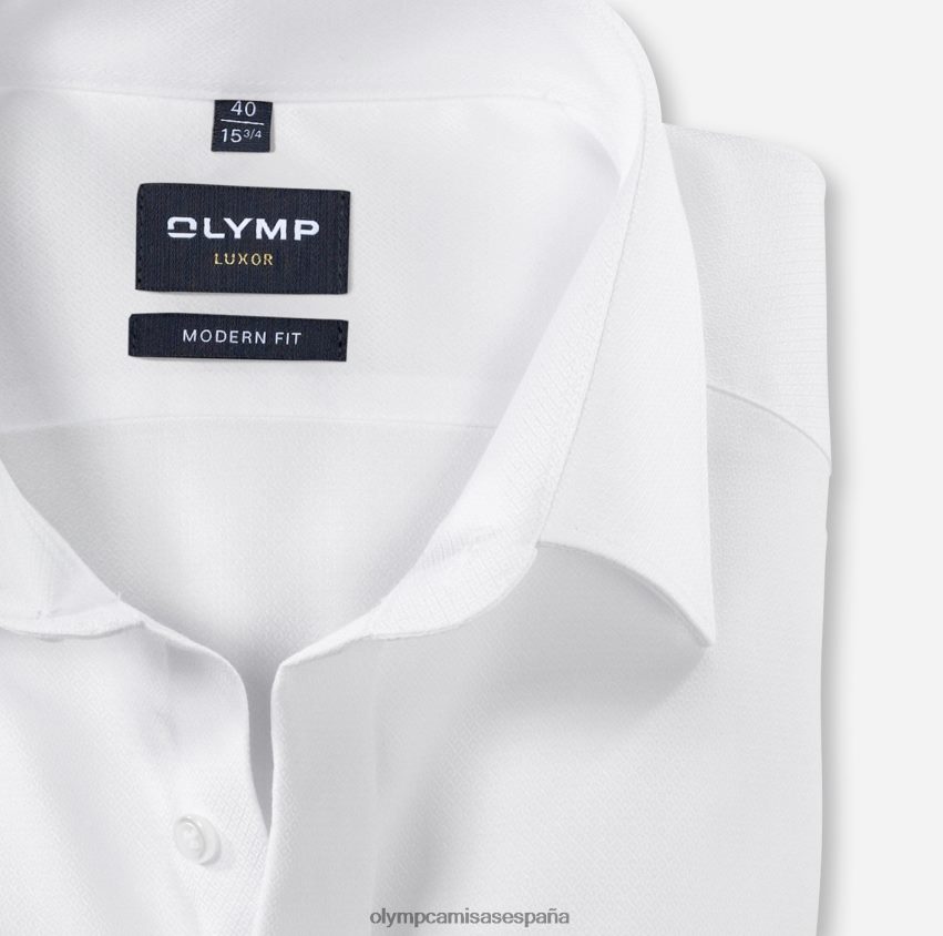 ropa OLYMP Luxor Modern Fit, camisa de negocios, New Kent, blanco 8N2F1005