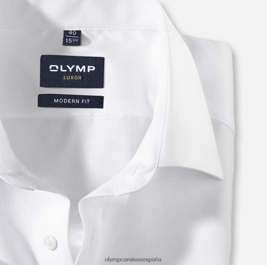 ropa OLYMP Luxor Modern Fit, camisa de negocios, New Kent, blanco 8N2F1376