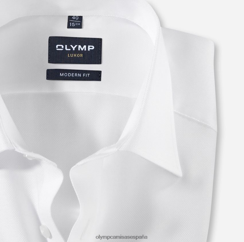 ropa OLYMP Luxor Modern Fit, camisa de negocios, New Kent, blanco 8N2F989