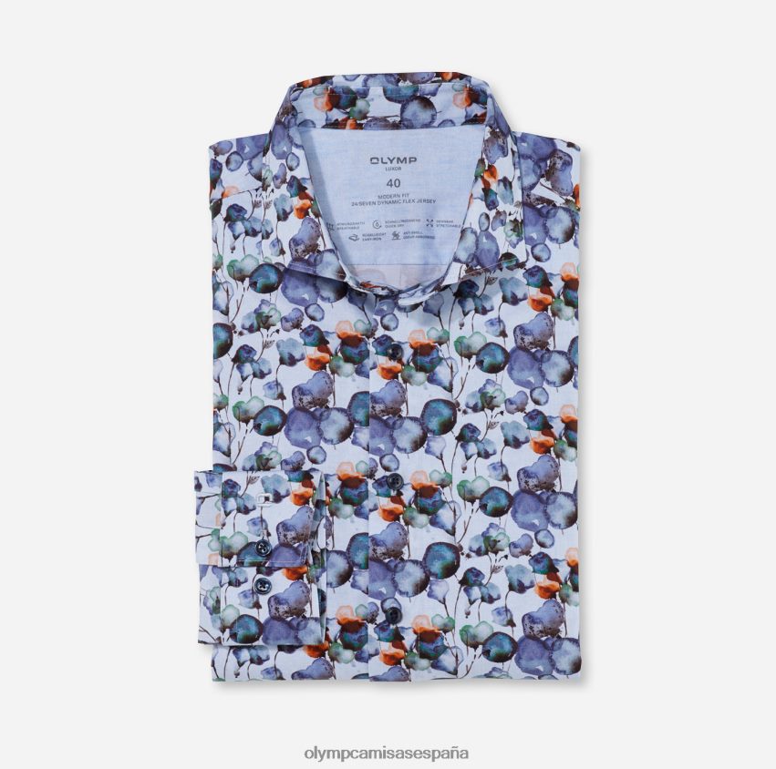 ropa OLYMP camisa business luxor 24/7 modern fit, kent, mandarina 8N2F1150