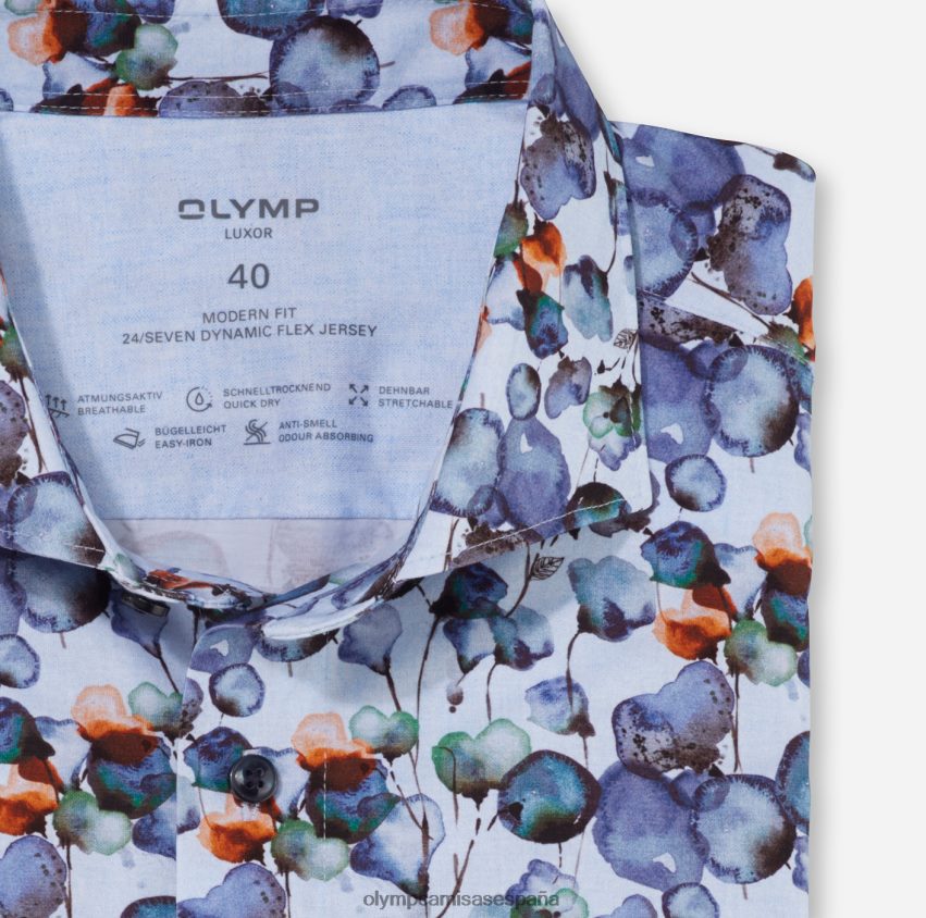 ropa OLYMP camisa business luxor 24/7 modern fit, kent, mandarina 8N2F1150