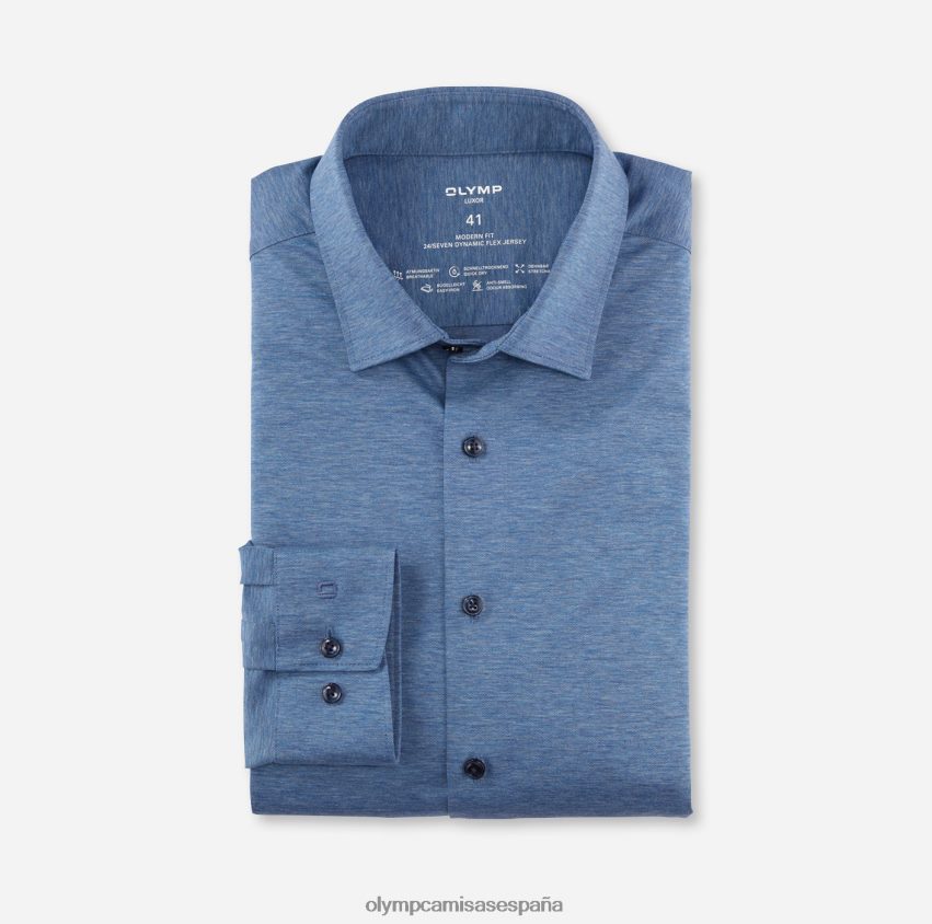 ropa OLYMP camisa business luxor 24/7 modern fit, new kent, azul 8N2F1078