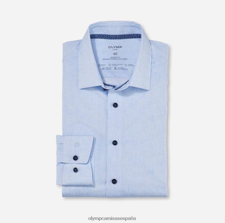 ropa OLYMP camisa business luxor 24/7 modern fit, new kent, azul 8N2F1091