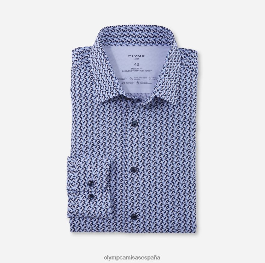 ropa OLYMP camisa business luxor 24/7 modern fit, new kent, azul 8N2F1101