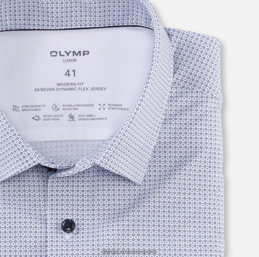 ropa OLYMP camisa business luxor 24/7 modern fit, new kent, azul 8N2F1275