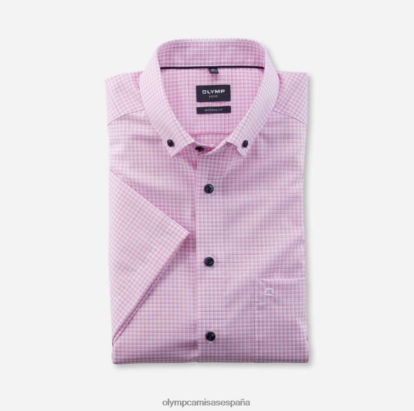 ropa OLYMP camisa business luxor modern fit, con botones, rosa 8N2F1151
