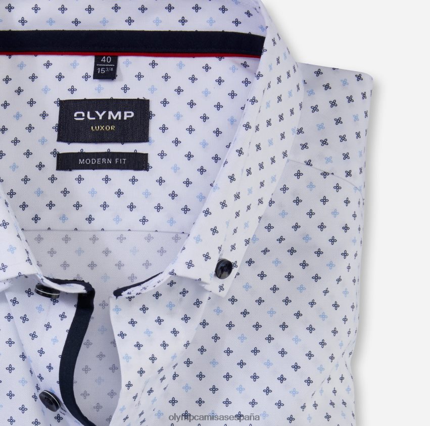 ropa OLYMP camisa business luxor modern fit, manga extra corta, botones, azul 8N2F1465
