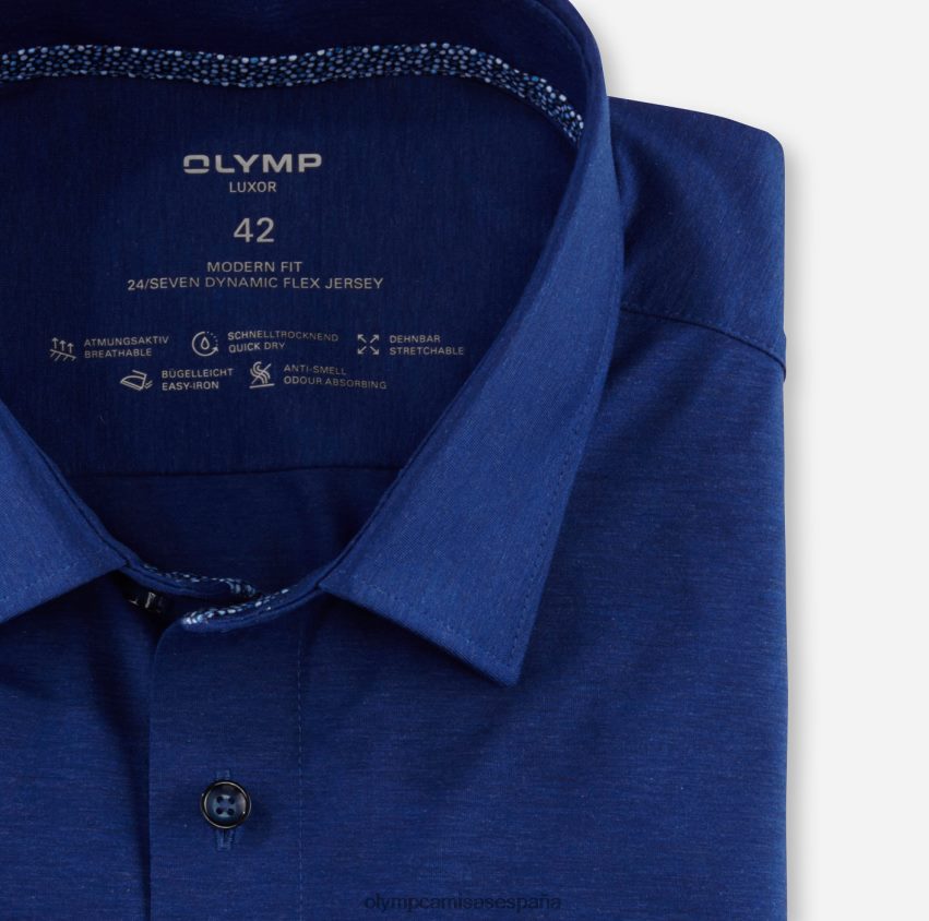 ropa OLYMP luxor 24/7 corte moderno, camisa de negocios, new kent, royal 8N2F1037