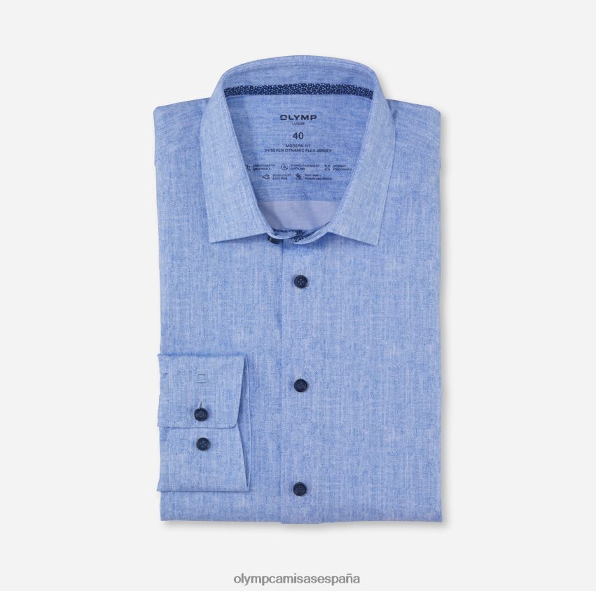 ropa OLYMP luxor 24/7 corte moderno, camisa de negocios, new kent, royal 8N2F1140