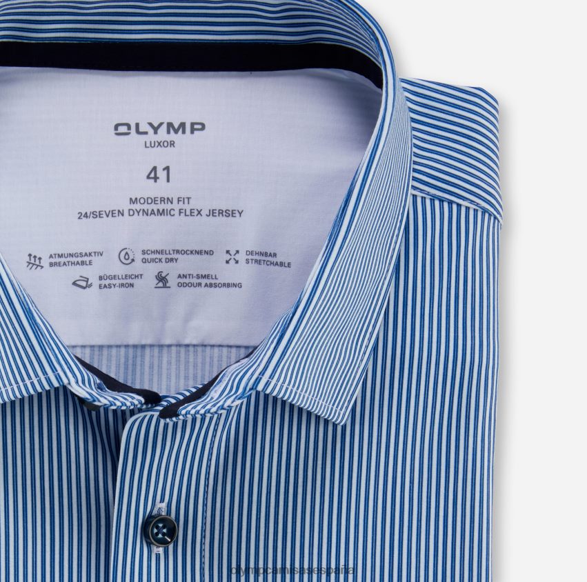 ropa OLYMP luxor 24/7 corte moderno, camisa de negocios, new kent, royal 8N2F938