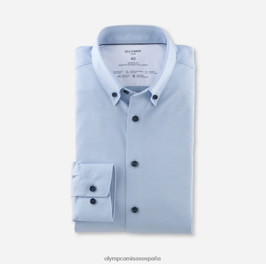 ropa OLYMP luxor 24/7 modern fit, camisa business, con botones, azul 8N2F1327