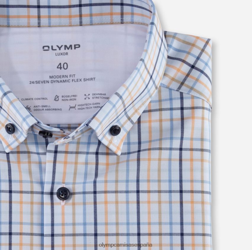 ropa OLYMP luxor 24/7 modern fit, camisa business con botones, mandarina 8N2F1158