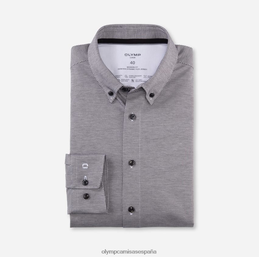 ropa OLYMP luxor 24/7 modern fit, camisa business, con botones, negro 8N2F1070