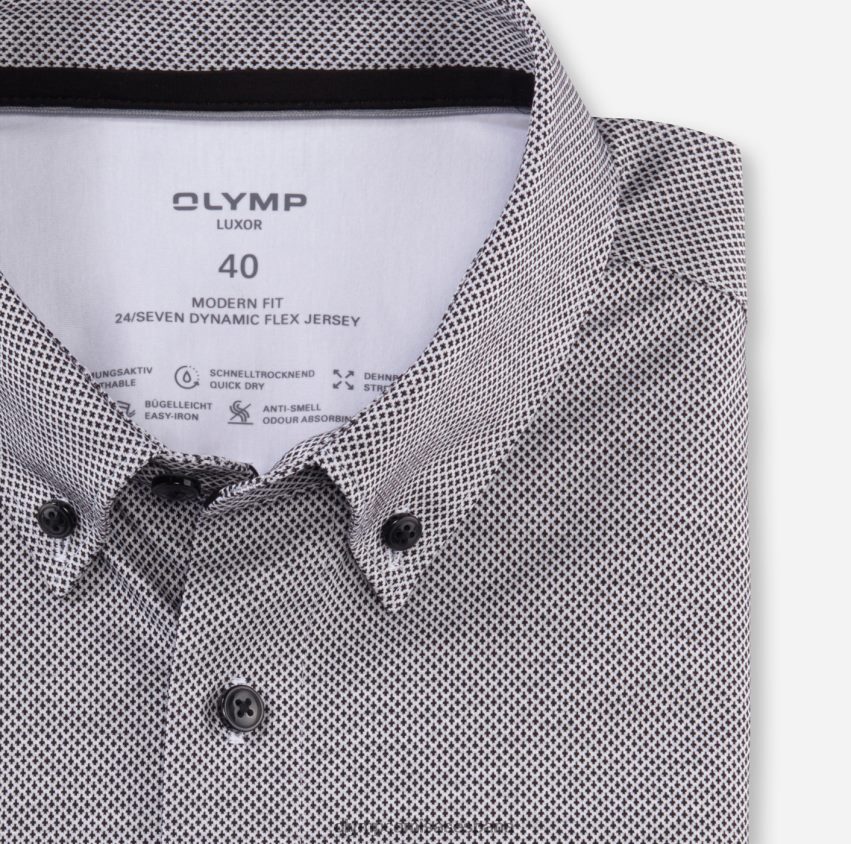 ropa OLYMP luxor 24/7 modern fit, camisa business, con botones, negro 8N2F1070