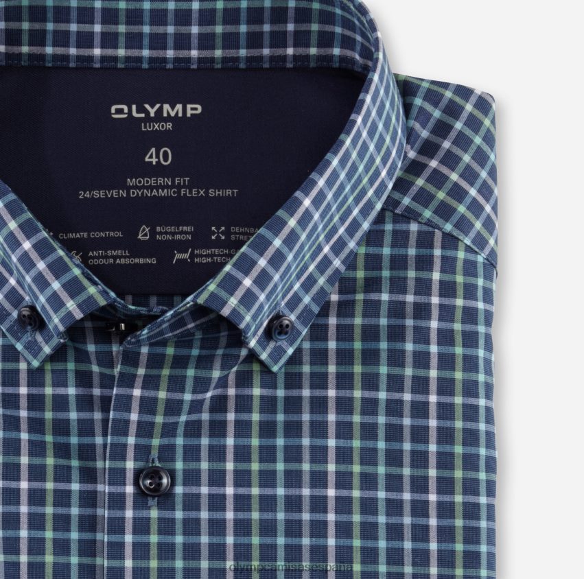 ropa OLYMP luxor 24/7 modern fit, camisa business, con botones, verde claro 8N2F1148