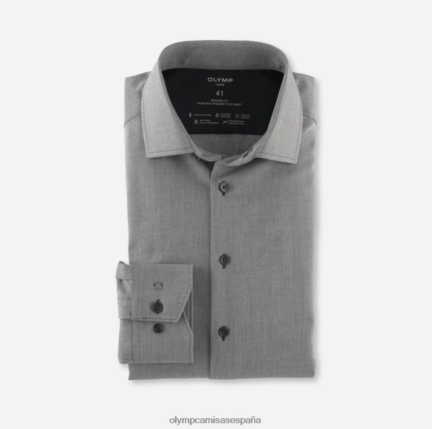 ropa OLYMP luxor 24/7 modern fit, camisa business, global kent, antracita 8N2F1182