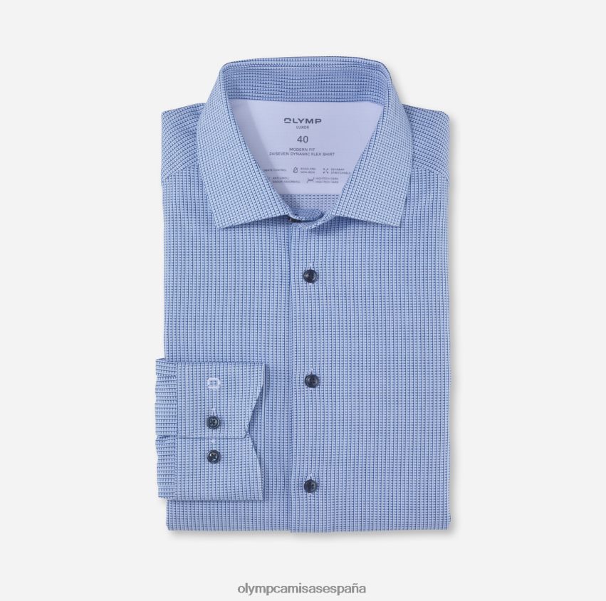 ropa OLYMP luxor 24/7 modern fit, camisa business, global kent, azul 8N2F1053