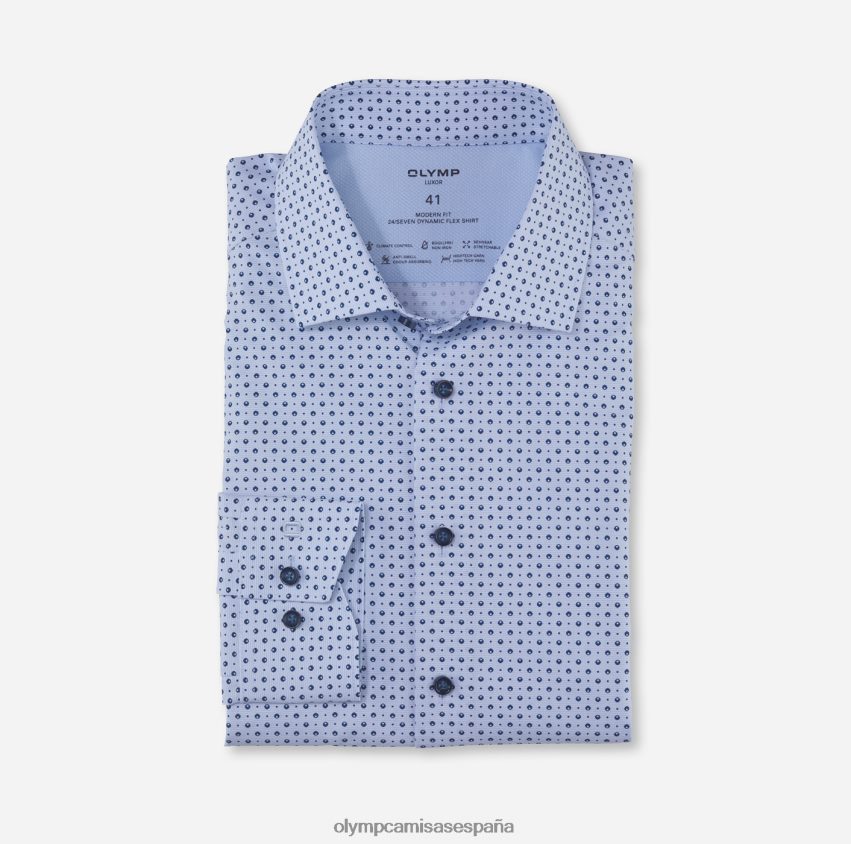 ropa OLYMP luxor 24/7 modern fit, camisa business, global kent, azul 8N2F1141