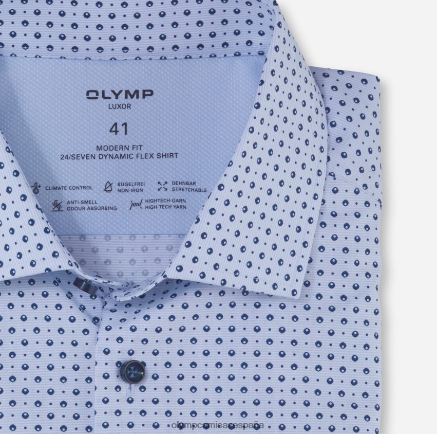 ropa OLYMP luxor 24/7 modern fit, camisa business, global kent, azul 8N2F1141