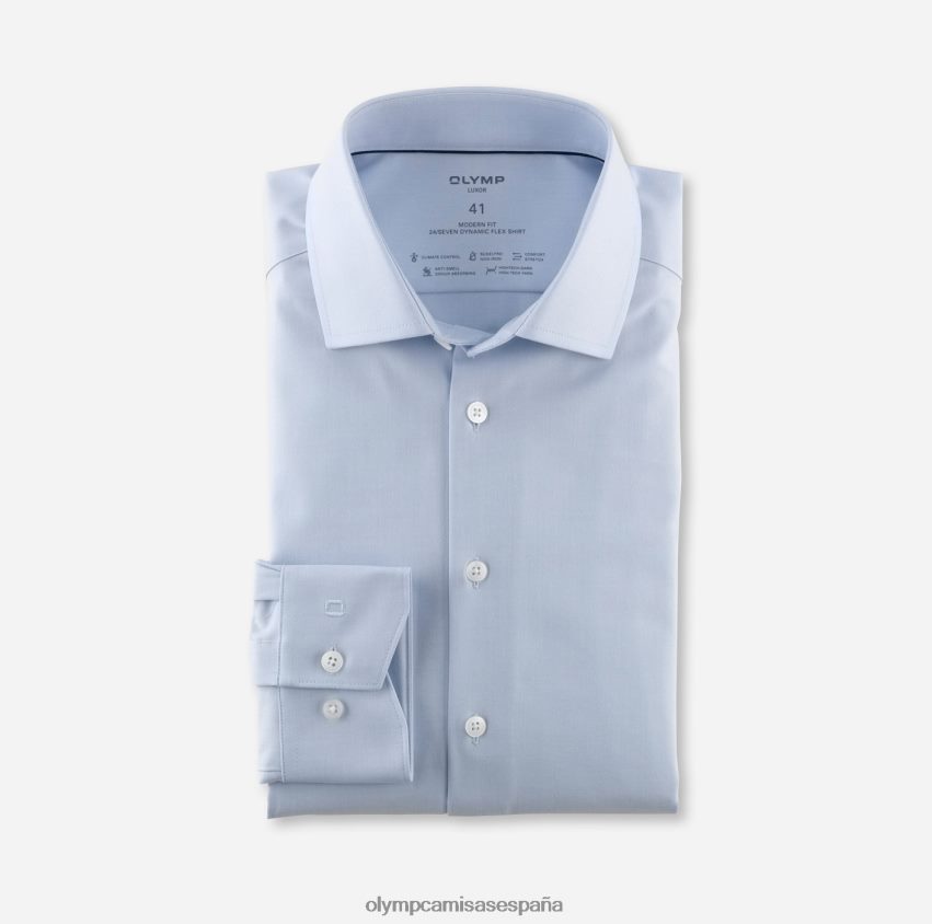 ropa OLYMP luxor 24/7 modern fit, camisa business, global kent, azul 8N2F957
