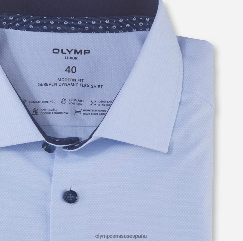 ropa OLYMP luxor 24/7 modern fit, camisa business, global kent, azul claro 8N2F1325
