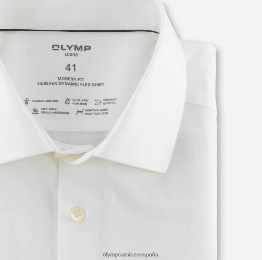 ropa OLYMP luxor 24/7 modern fit, camisa business, global kent, beige claro 8N2F1010