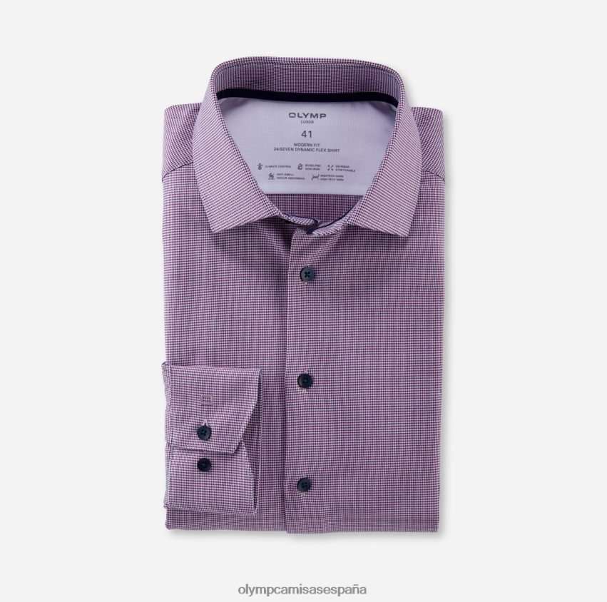 ropa OLYMP luxor 24/7 modern fit, camisa business, global kent, fucsia 8N2F929