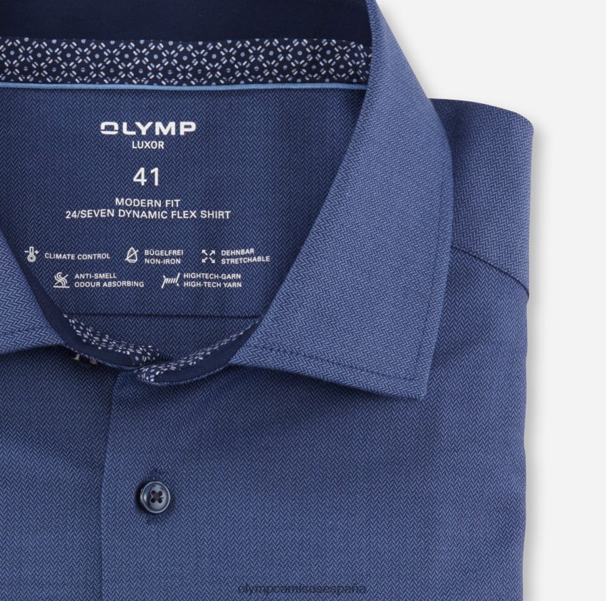 ropa OLYMP luxor 24/7 modern fit, camisa business, global kent, marine 8N2F1011