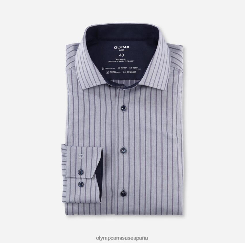 ropa OLYMP luxor 24/7 modern fit, camisa business, global kent, marine 8N2F1073