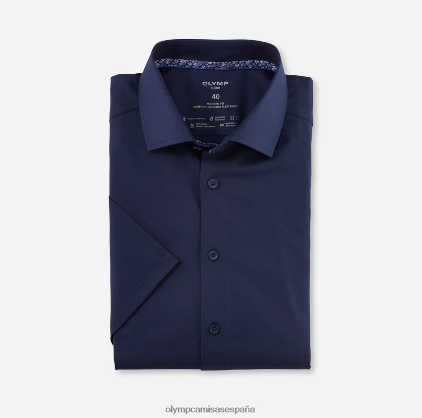 ropa OLYMP luxor 24/7 modern fit, camisa business, global kent, marine 8N2F1080
