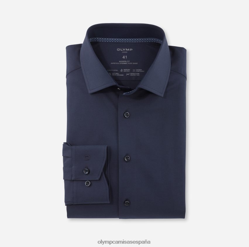 ropa OLYMP luxor 24/7 modern fit, camisa business, global kent, marine 8N2F1277