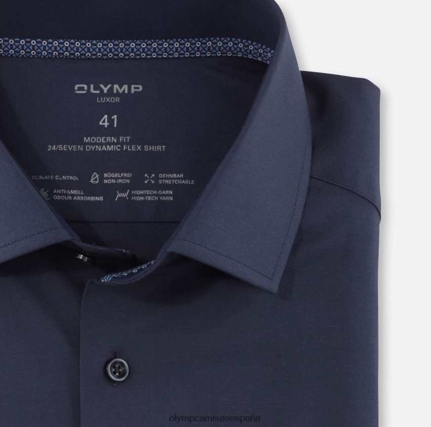 ropa OLYMP luxor 24/7 modern fit, camisa business, global kent, marine 8N2F1277