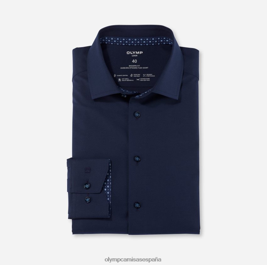 ropa OLYMP luxor 24/7 modern fit, camisa business, global kent, marine 8N2F1318