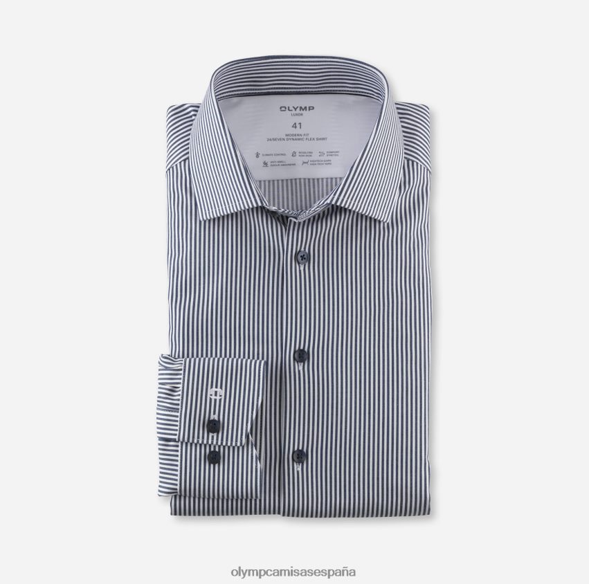 ropa OLYMP luxor 24/7 modern fit, camisa business, global kent, marine 8N2F959