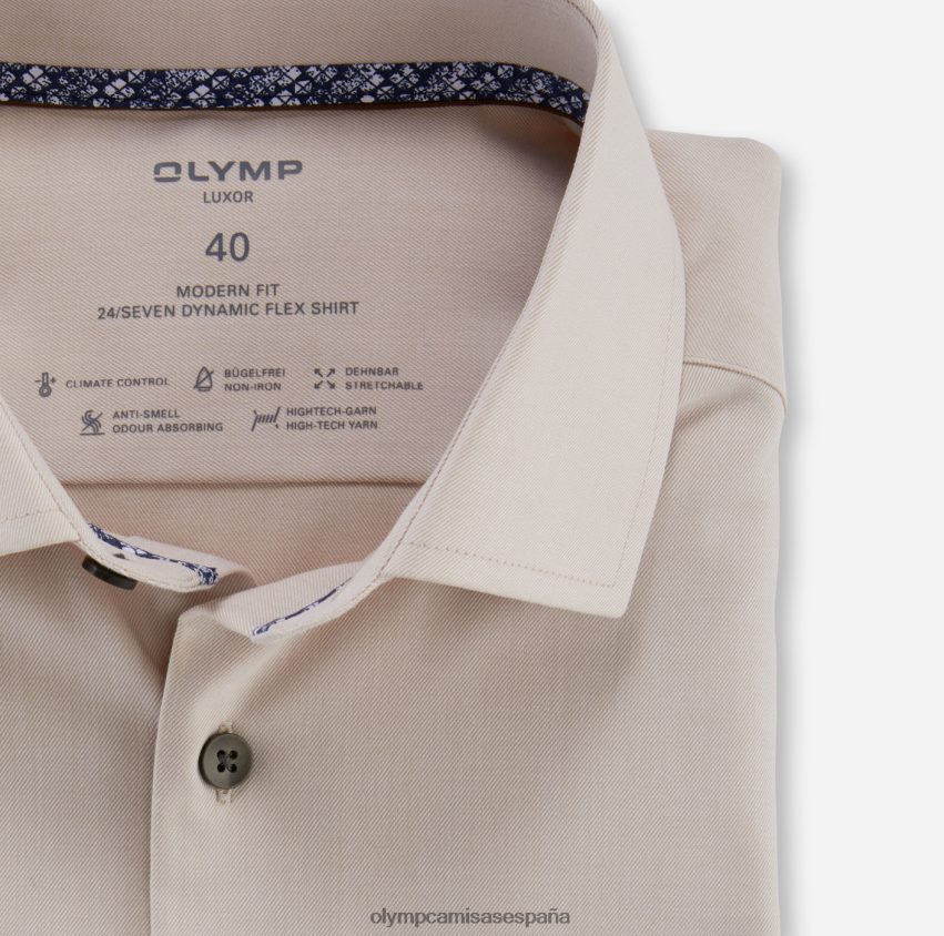 ropa OLYMP luxor 24/7 modern fit, camisa business, global kent, natural 8N2F1125