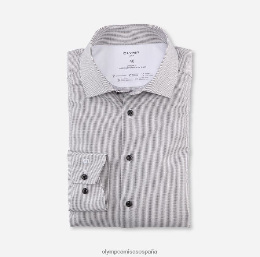 ropa OLYMP luxor 24/7 modern fit, camisa business, global kent, negro 8N2F1066
