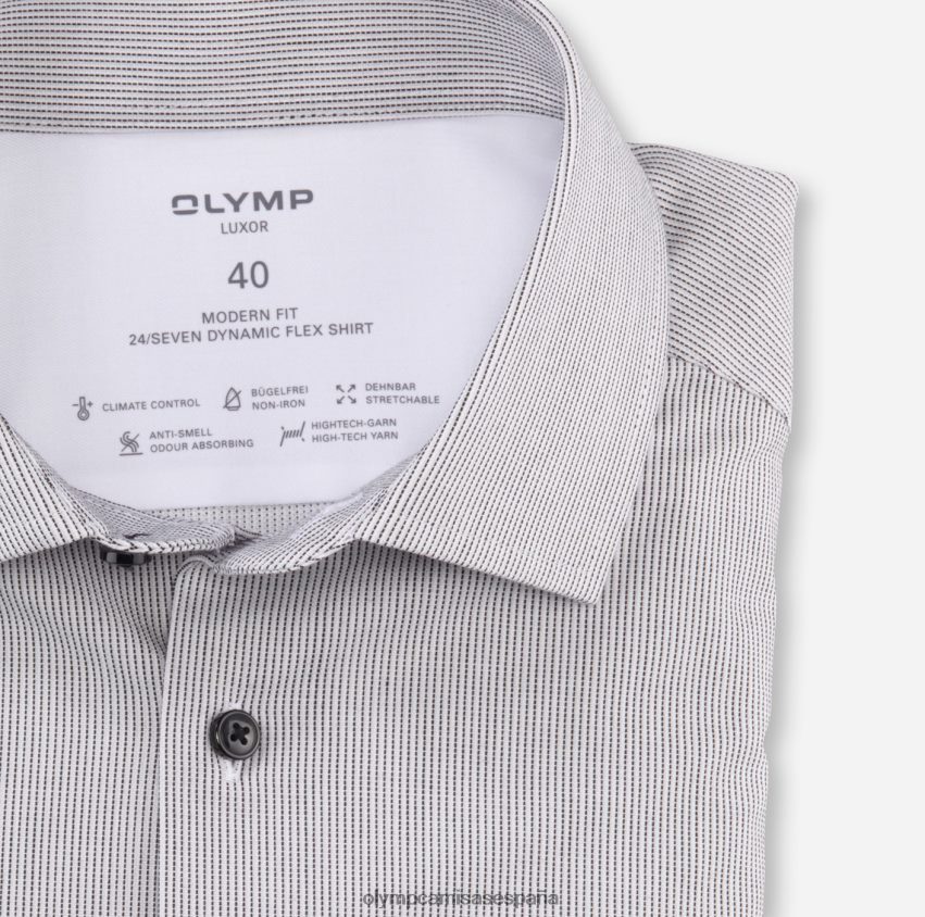 ropa OLYMP luxor 24/7 modern fit, camisa business, global kent, negro 8N2F1066