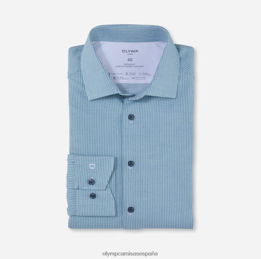 ropa OLYMP luxor 24/7 modern fit, camisa business, global kent, verde claro 8N2F1116