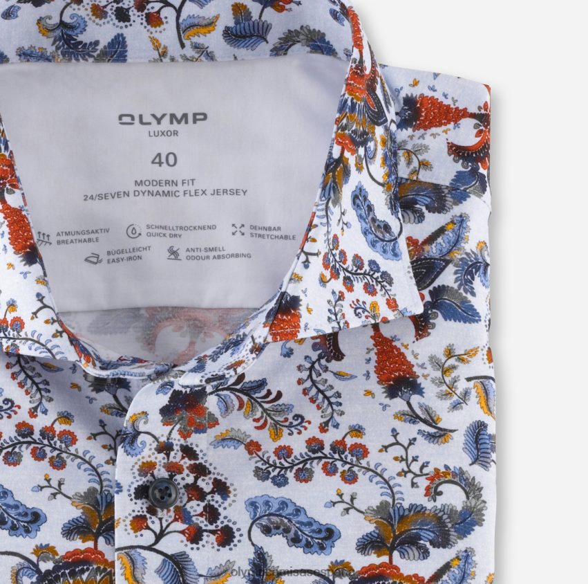 ropa OLYMP luxor 24/7 modern fit, camisa business, kent, azul 8N2F1211