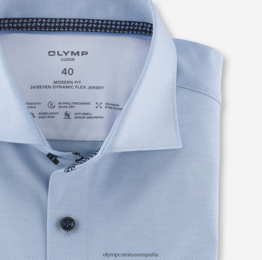 ropa OLYMP luxor 24/7 modern fit, camisa business, kent, azul 8N2F1257