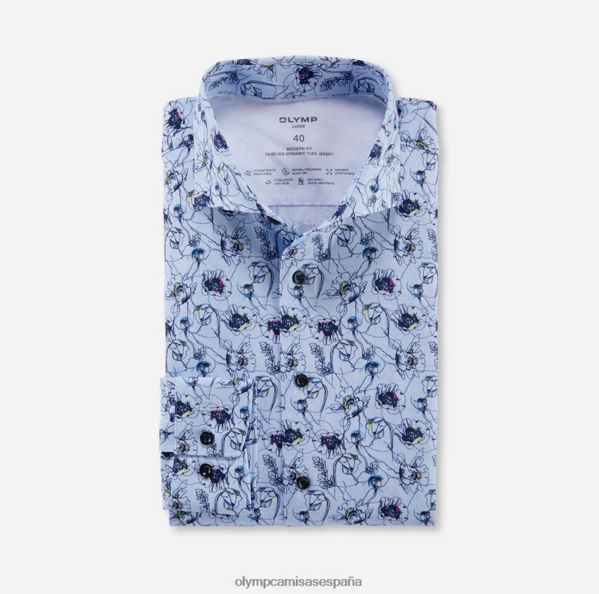 ropa OLYMP luxor 24/7 modern fit, camisa business, kent, azul 8N2F946