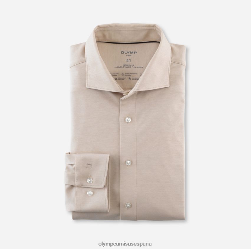 ropa OLYMP luxor 24/7 modern fit, camisa business, kent, beige 8N2F1344