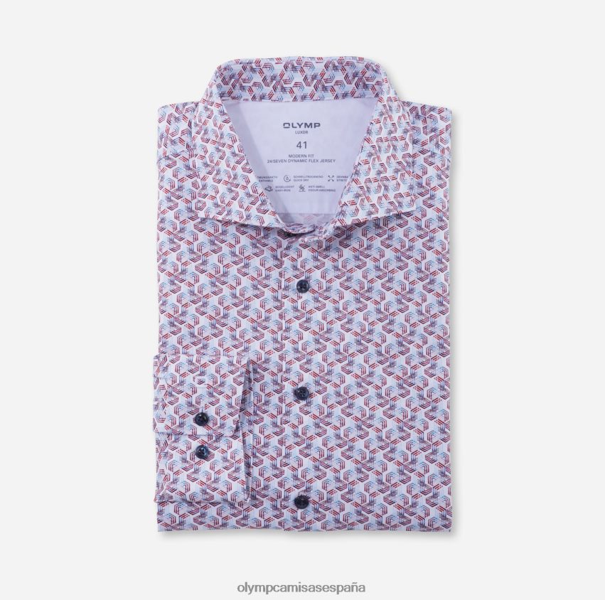 ropa OLYMP luxor 24/7 modern fit, camisa business, kent, blanco 8N2F1079